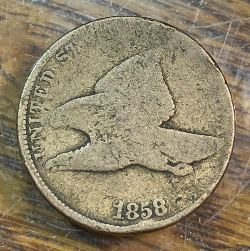 1858 Flying Eagle Cent Nice Original Good CHRC