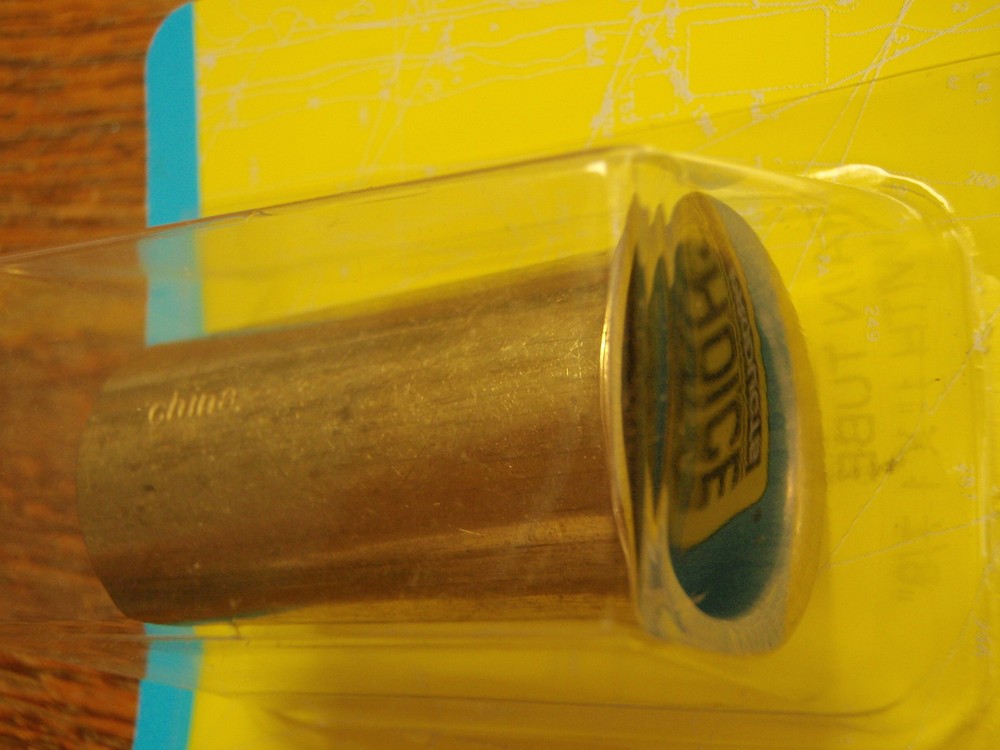 DRAIN TUBE SEACHOICE 19051 LENGTH 1-7/8" brass using 1" plug