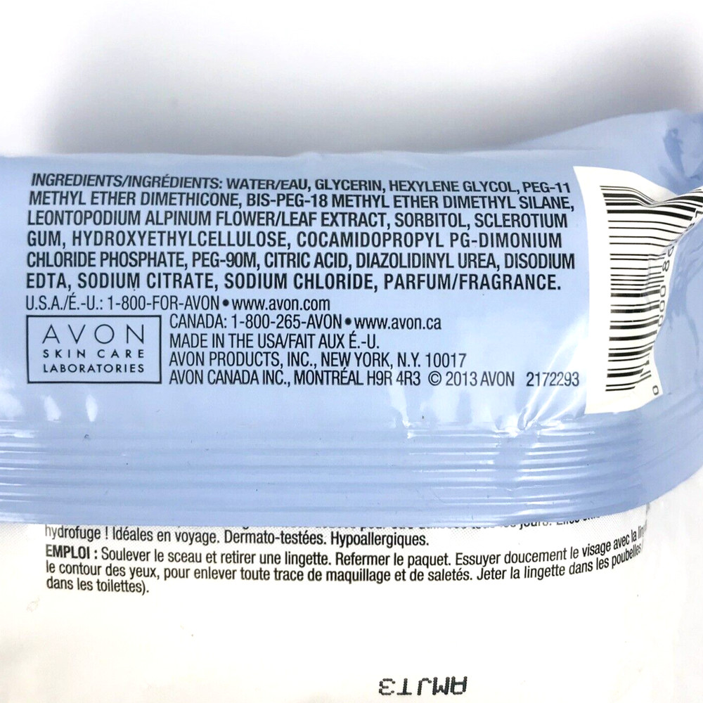 Avon Elements Refreshing Cleansing Wipes 24 Ct Lightly Scented No H20 Needed New