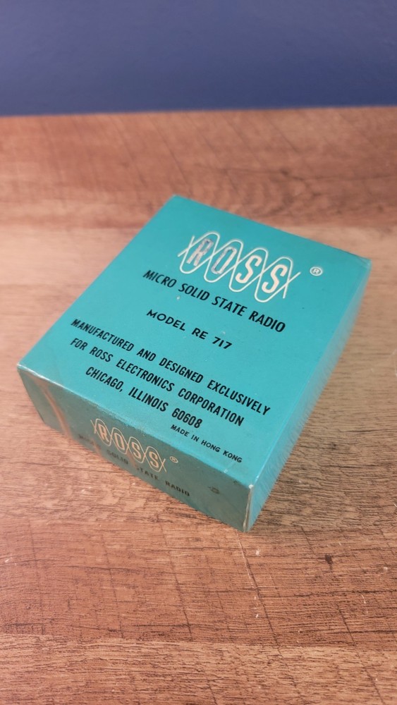 Vintage Ross Micro Solid State Transistor Radio Model RE 717 Boxes And Case Only
