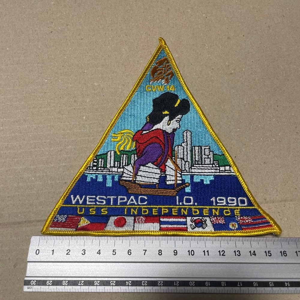 USS Independence 1990 WESTPAC I.O. Patch, Embroidered, Large 16cm