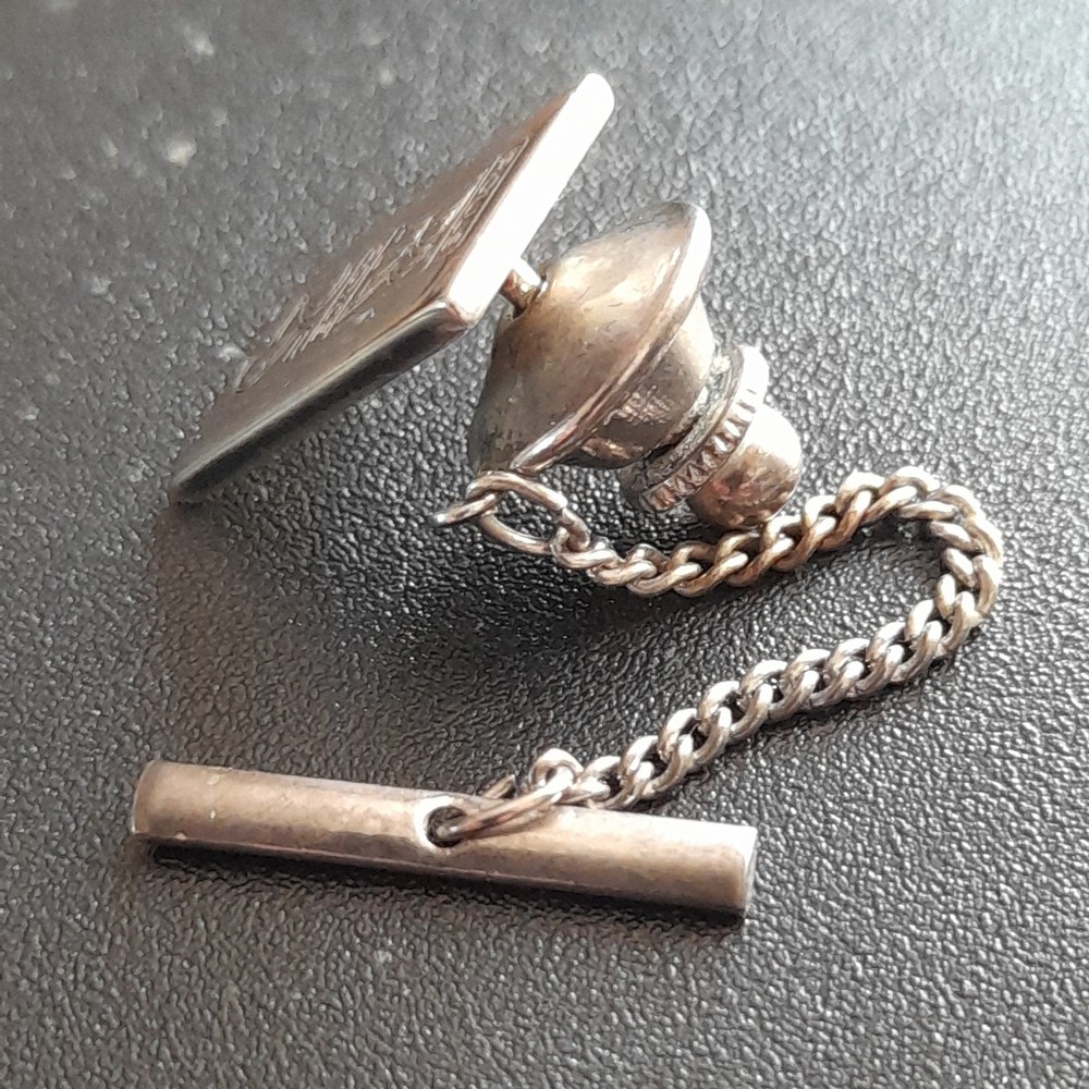 Rolls Royce Tie Pin & Chain Bar , 25 Year Service.