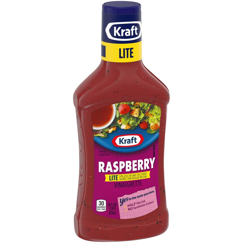 Kraft Raspberry Vinaigrette Lite Salad Dressing 16 fl oz Bottle