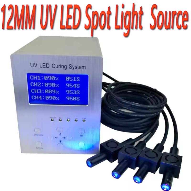 10MM/12MM LCD Screen Display 365nm UV LED Spot Light Source Glue Curing Machine