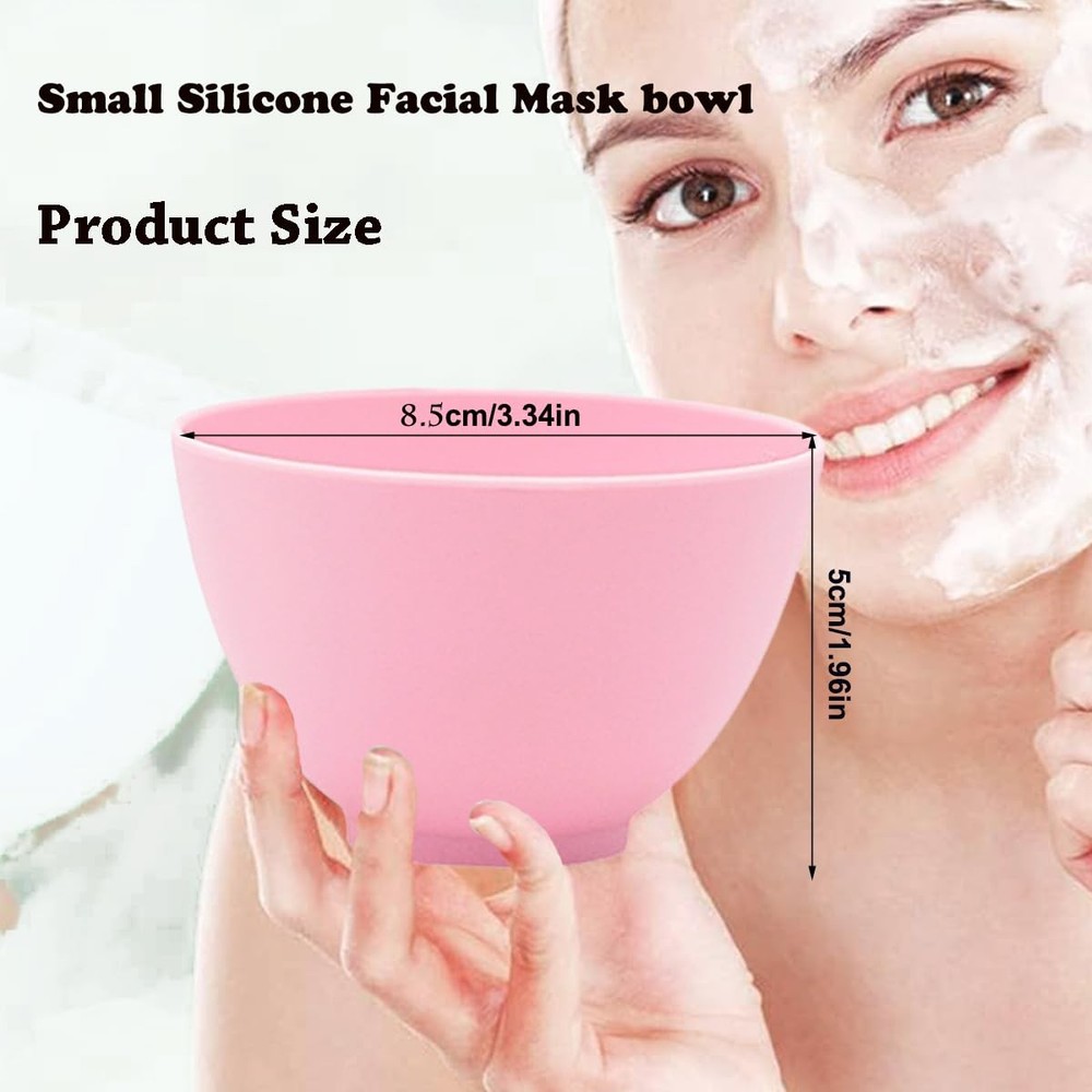 6 Pack Silicone Face Mask Mixing Bowls - Microwave & Freezer Safe, Non-Stick ...