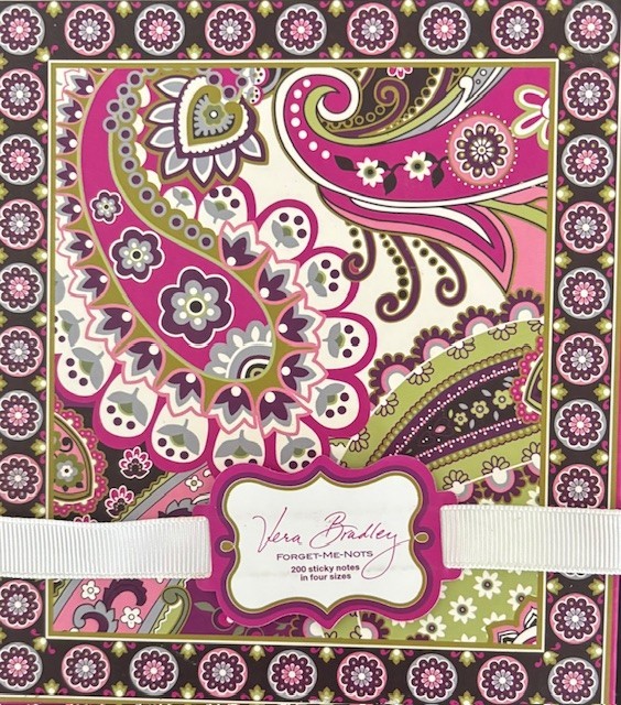 Vera Bradley Barcelona Forget Me Nots Sticky Notes 4 Sizes HTF Retired Pattern