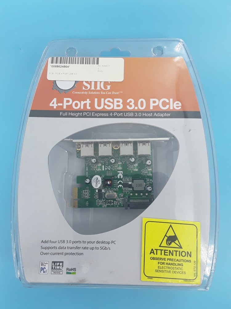 SIIG 4-Port USB 3.0 PCIe