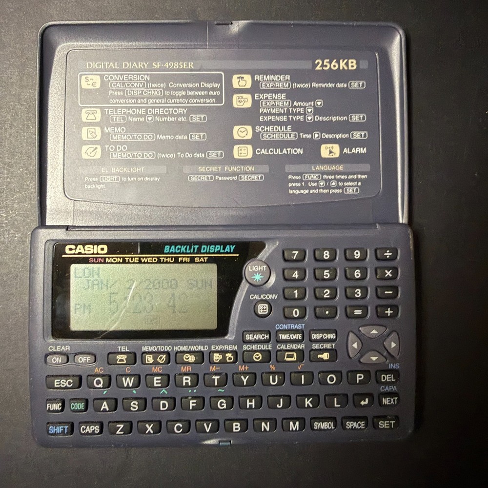 Casio Digital Electronic Handheld Diary SF-4985ER 256kb