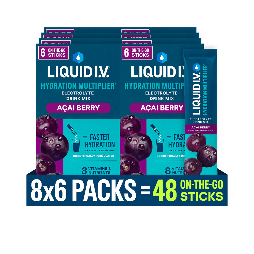 (8 pack) Liquid I.V.® Acai Berry Hydration Multiplier® 6 cCount Packets