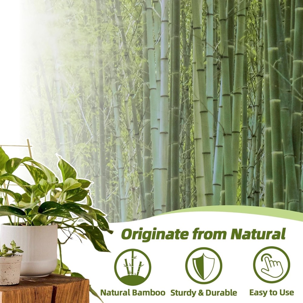 Avalution 5 Pack Bamboo Trellis for Climbing 5 PACK-16 Inch, Ladder-Shaped