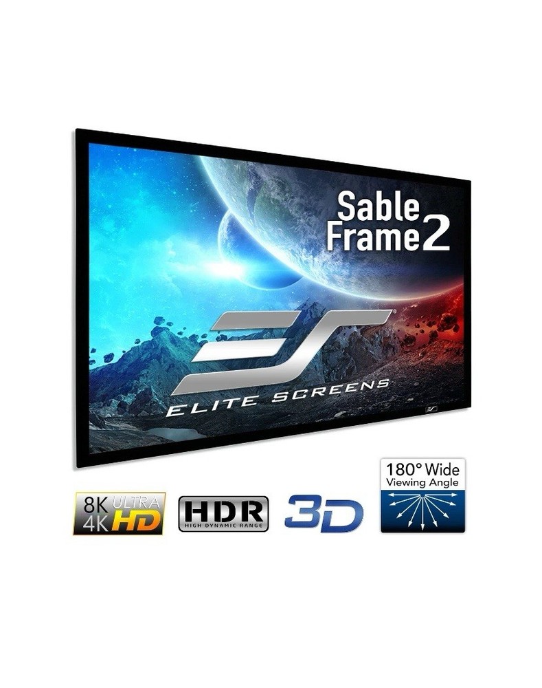 Elite Screens Sable Frame 2 Series, 105-inch Diagonal 16:9, Active 3D 4K