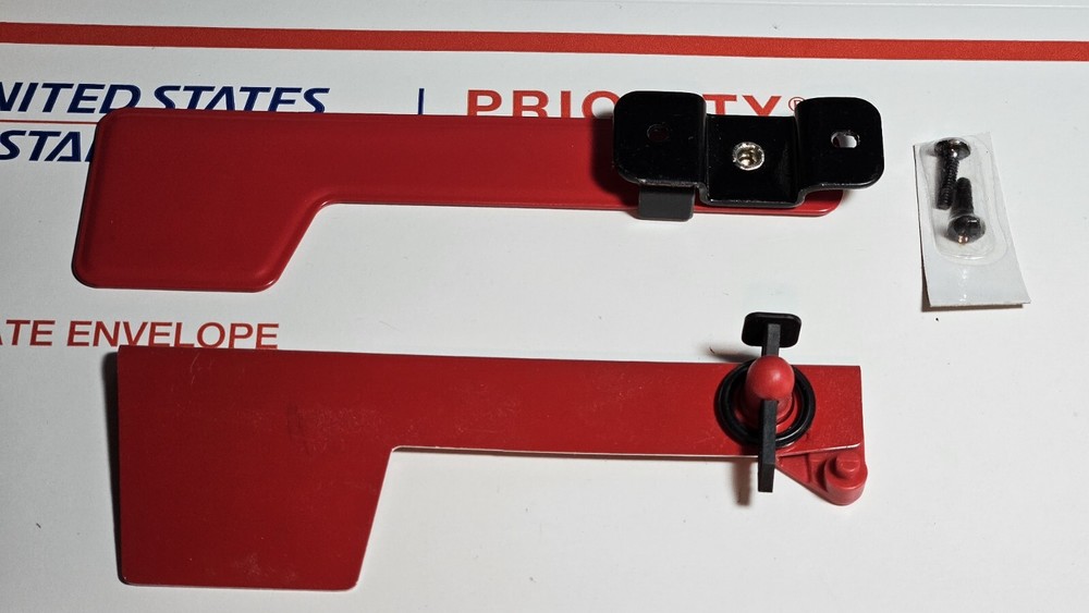 Two (2) Red Replacement Steel Mail Extra Flag Mailbox Post Office New