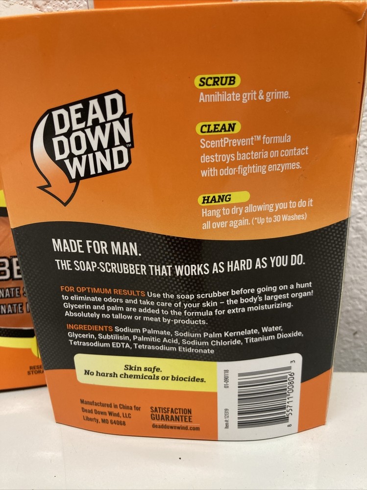 (2) NEW Dead Down Wind Man Scrubber ~ Unscented