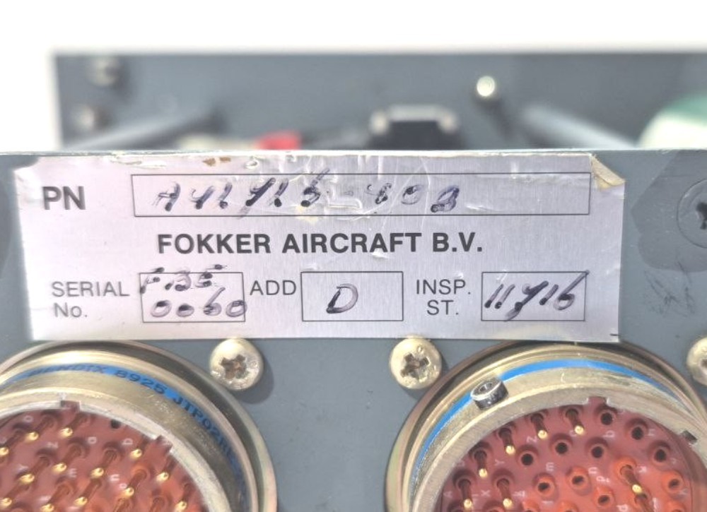 Fokker Aircraft Front Deck Light Control Panel A42726-409