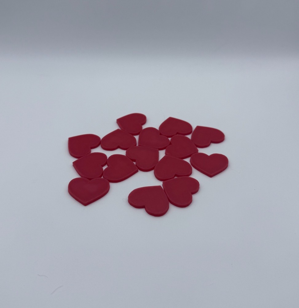 Hearts, 2cm and 3cm, Crafting, 3D Printed