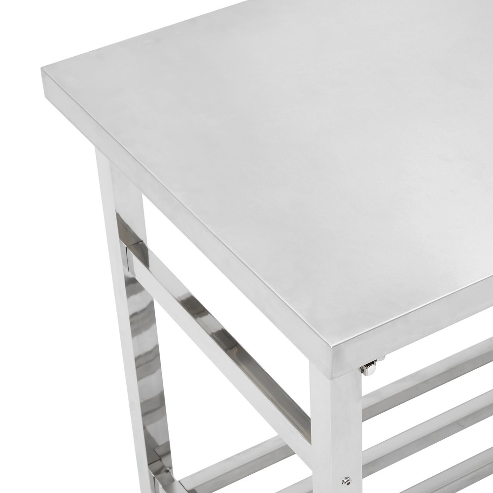 Work Table for Prep & Work, Heavy Duty Stainless Steel Folding Work Table