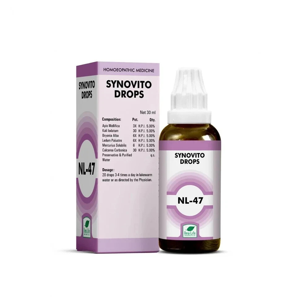 New Life NL 47 Synovito Drops 30ml x3 | Homeopathic Joint Mobility Support
