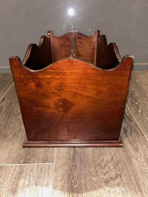Bombay Company Solid Cherry Wood Magazine Rack Holder