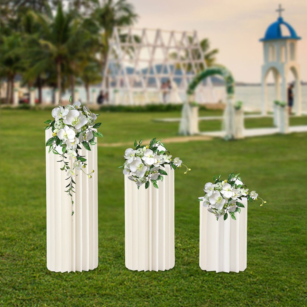 Foldable Cardboard Centerpiece Display,Wedding Centerpieces Cardboard Vases 3pc