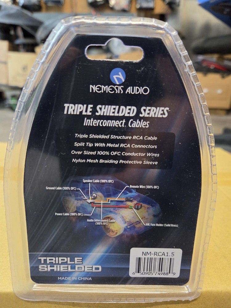 NM-RCA1.5 Premium 1.5 feet 2-Channel RCA Audio Interconnect Cable Triple shield