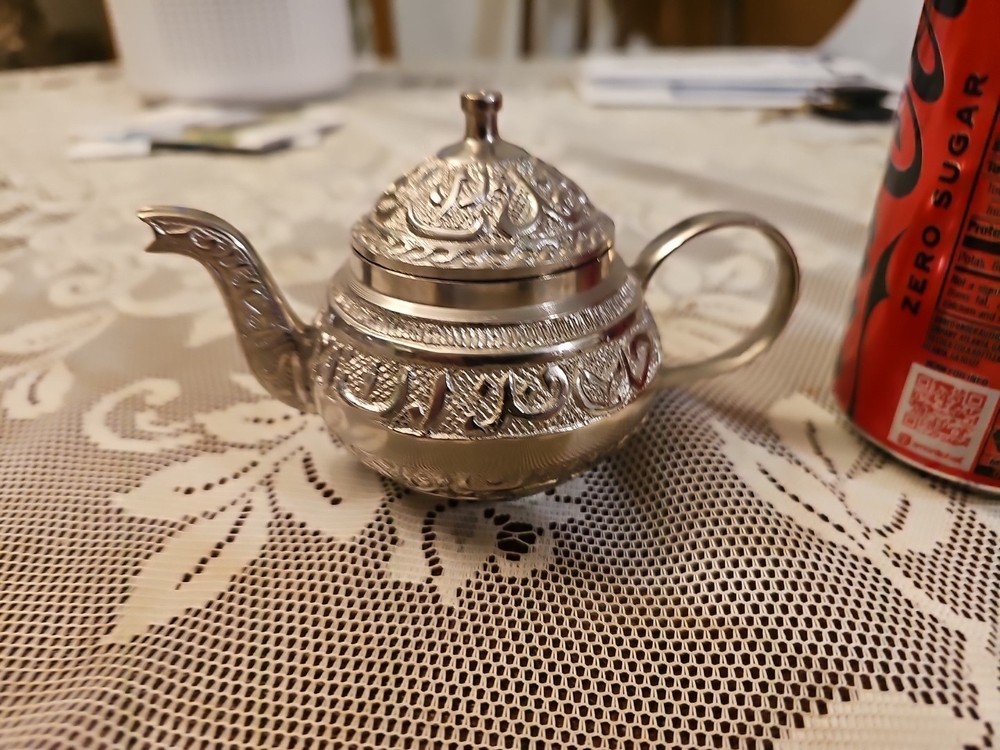 Middle Eastern Decorative Embossed Teapot With Lid Gorgeous Unique &...