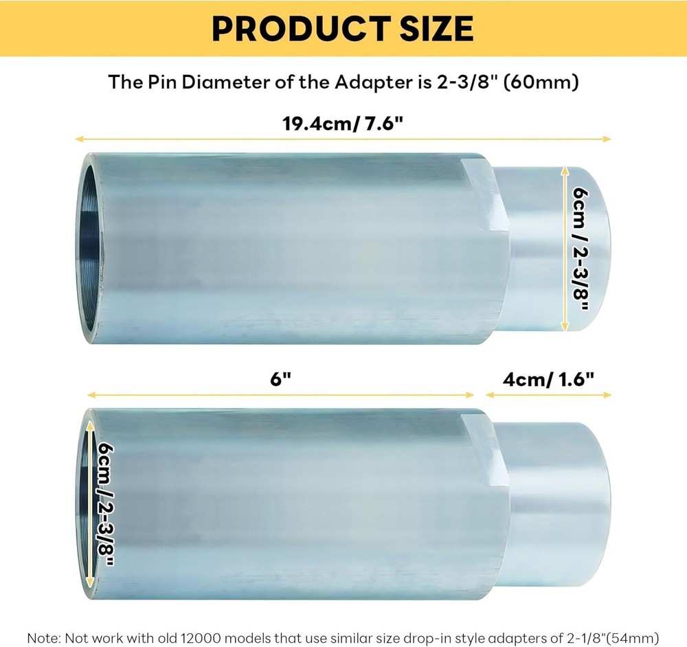 Two 6" Stack Adapters Fit For 2 Post Car Lift With 60mm Challenger Two Post...