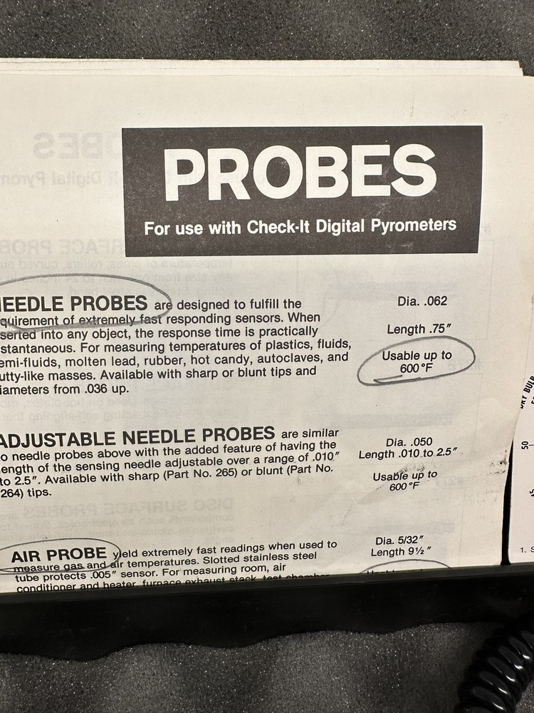 Check-It 602 Service* Engineer Pyrometer Set F*S