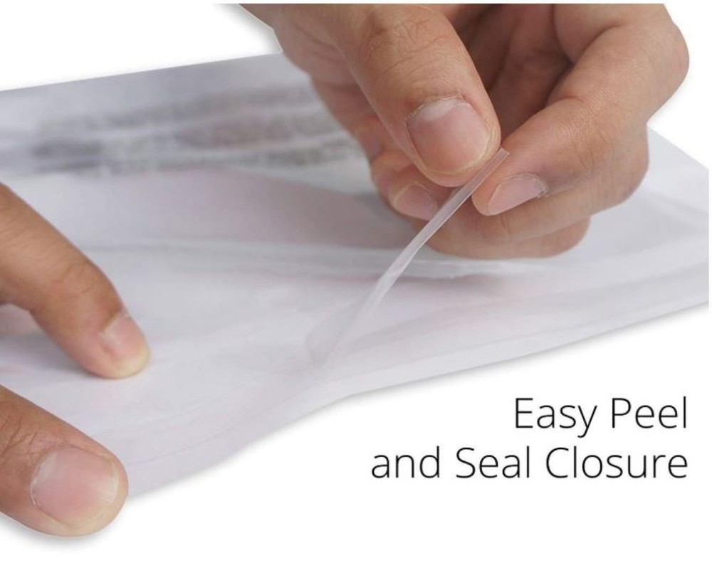 5x7" Clear Self Sealing Plastic Bag Suffocation Warning Poly Mailers, 100 Pack