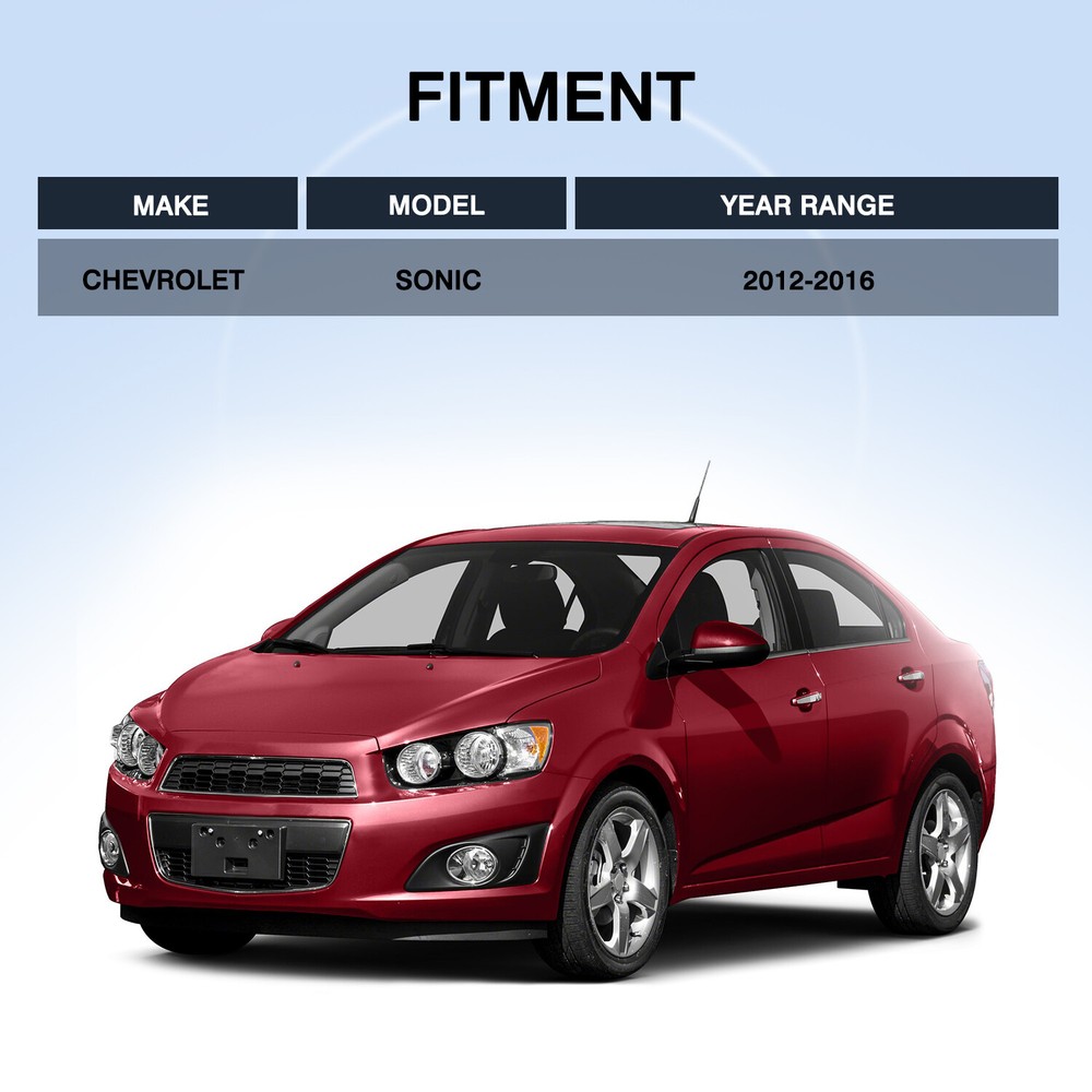 [Chrome Bezel] Headlight For 2012-2016 Chevy Sonic Headlamp Left Driver Side