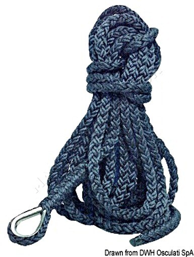Osculati Mooring line 8 strands 24 mm x 15 m