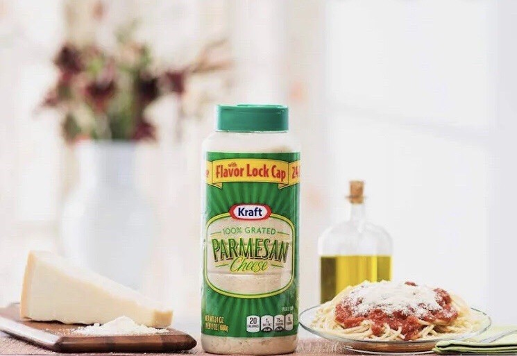 2 PACK Kraft Grated Parmesan Cheese shaker 24 oz
