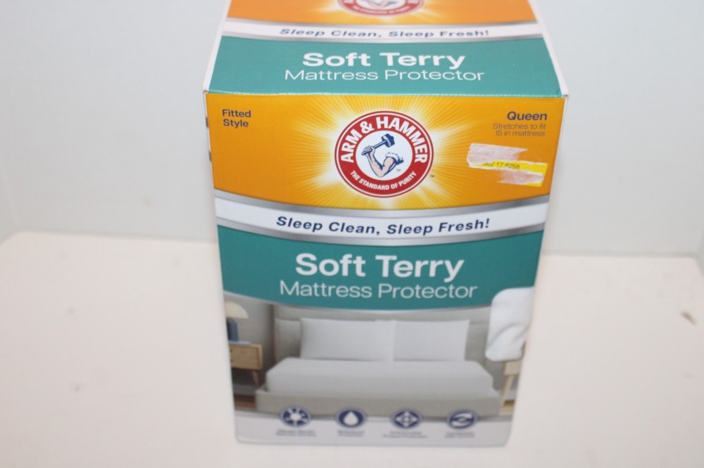 Arm & Hammer Queen Soft Terry Mattress Protector NEW