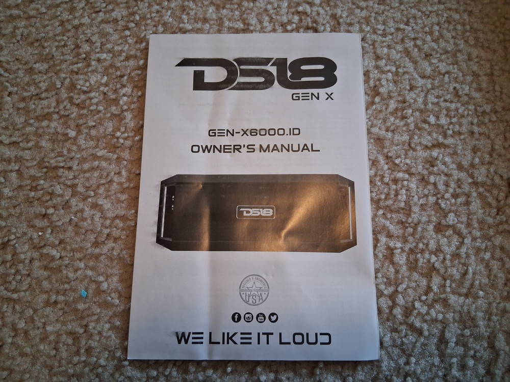 DS18 GEN-6000.1D Class D Monoblock 6000W Amplifier