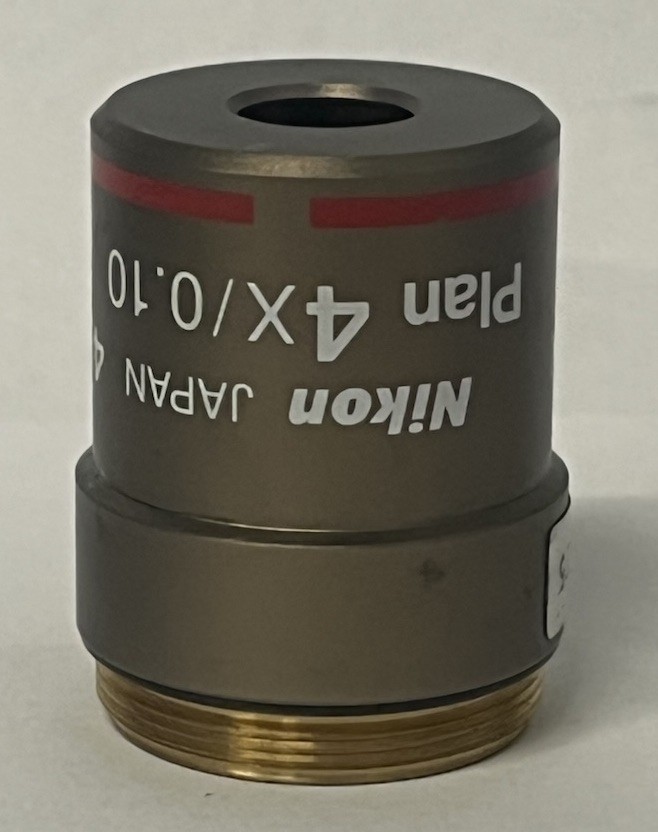 Nikon Plan 4x/0.10 ∞/- WD 30 Microscope Objective