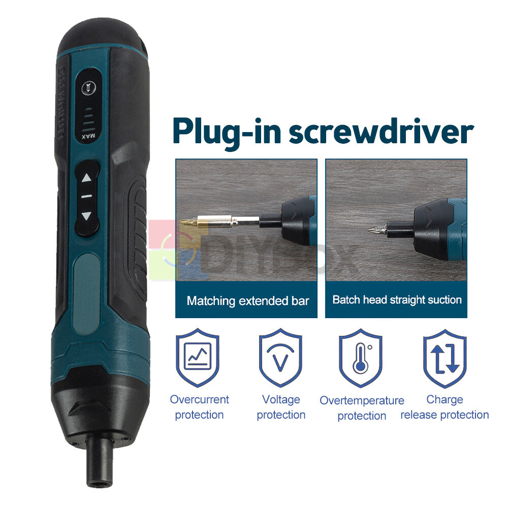 Cordless Electric Screwdriver Rechargeable Drill Mini Torque Adjustment Power