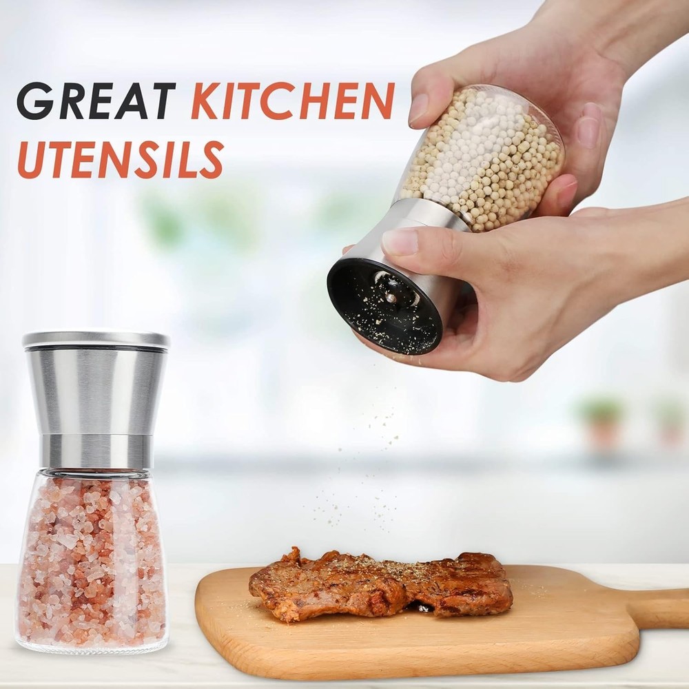 Glass Spice Grinder with Ceramic Blades – Rust-Proof and Refillable