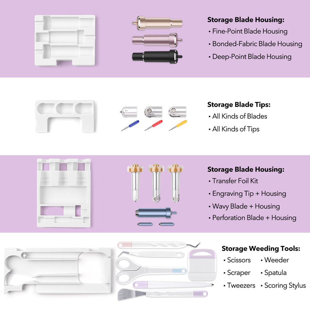 Tool Storage Insert Compatible with Cricut Maker 3 & Maker Weeding Tool Tray