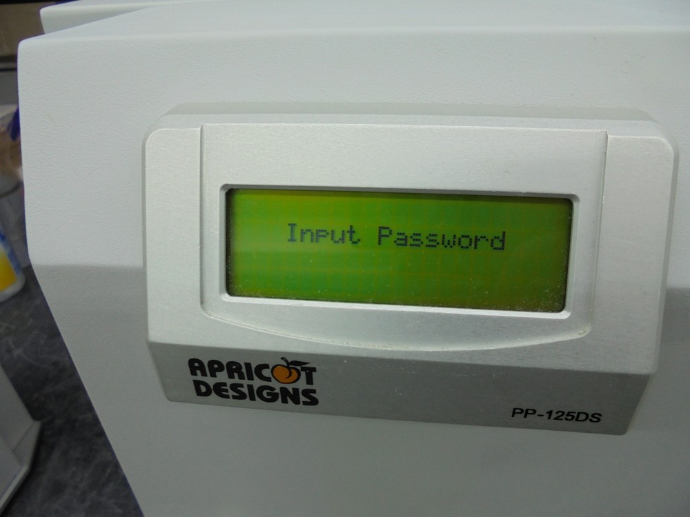 Apricot Designs PP-125-DS Personal Pipetter “Input Password”