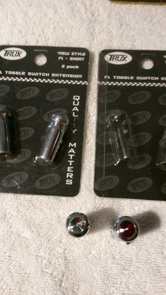 Trux Chrome Toggle Extension Short 2 pkg Red Freightliner