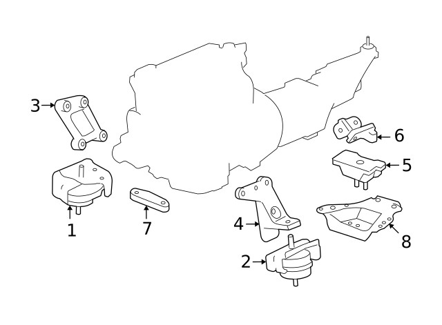 Genuine GM Driver Side Engine Mount Bracket 15876977