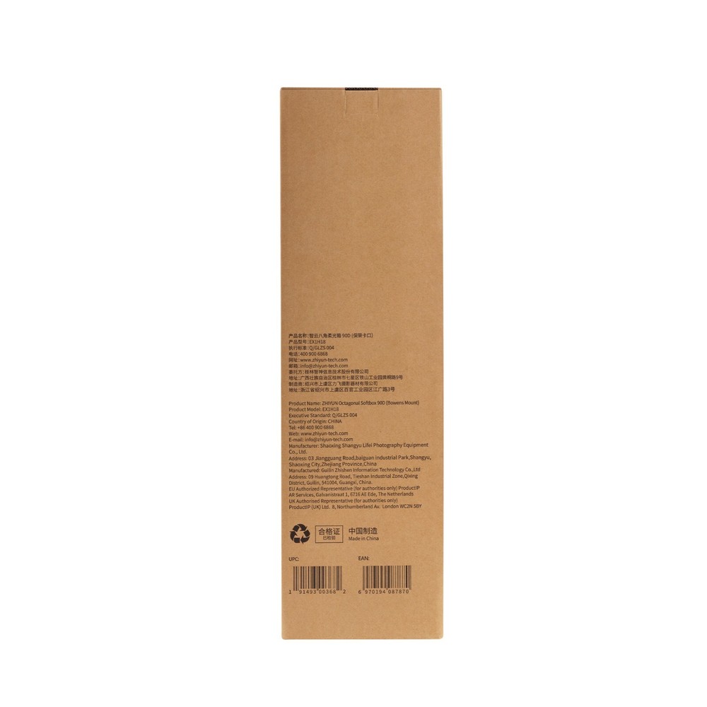 ZHIYUN 90cm Octagonal Softbox Parabolic Softbox Quick Set up Diffusers/Honeycomb