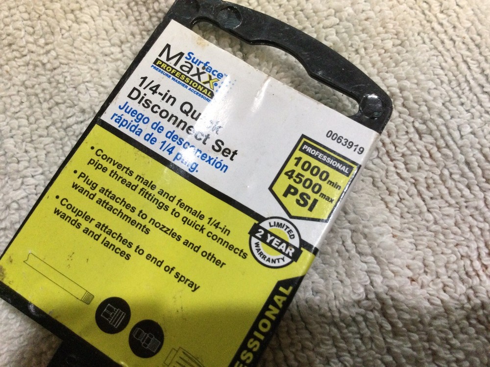 surface maxx 1/4 inch quick disconnect set new