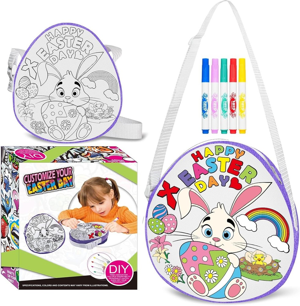 Easter Bunny Egg Decorating Dye Bag Kit, Dyeable Easter Eggs Painting Kit