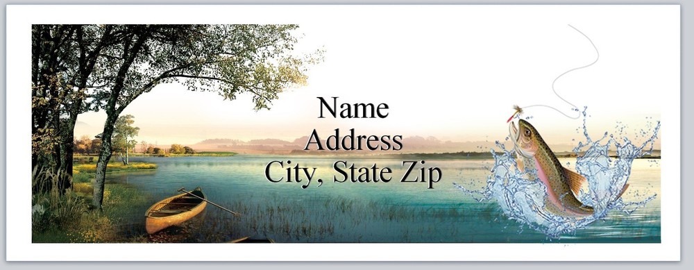Personalized Address Labels Fishing (P 581)