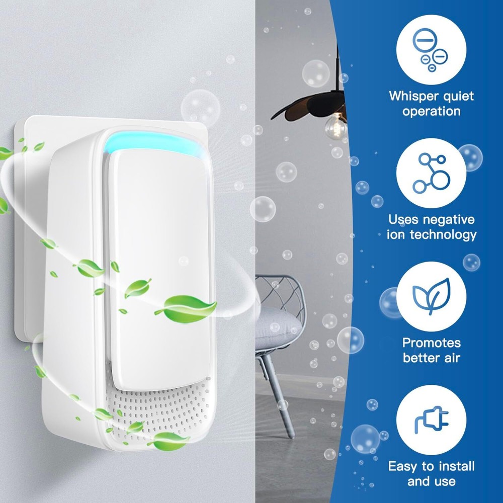 8-Pack Plug-in Negative Ion Air Ionizers for Multiple Spaces