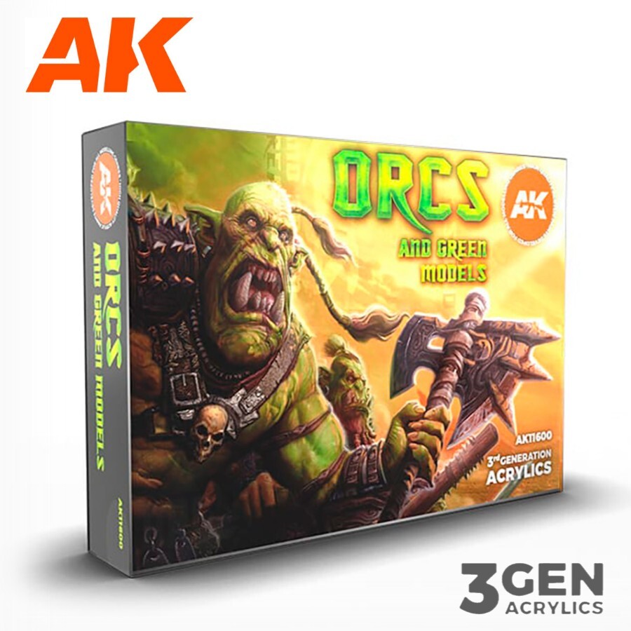 AK Interactive: Orcs and Green Models - Paint Set - AK11600