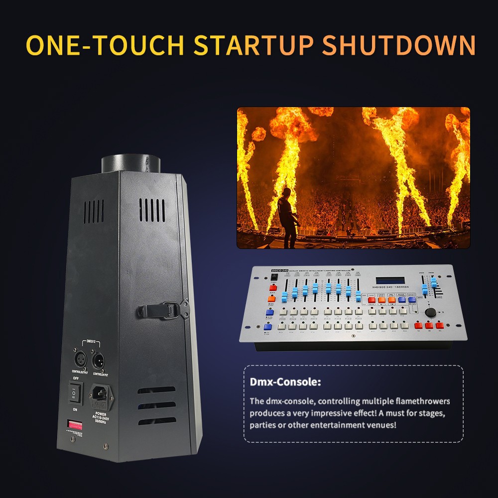Mini Hexagon Spray Fire Machine Flame machine DMX512 for Dj Event Show