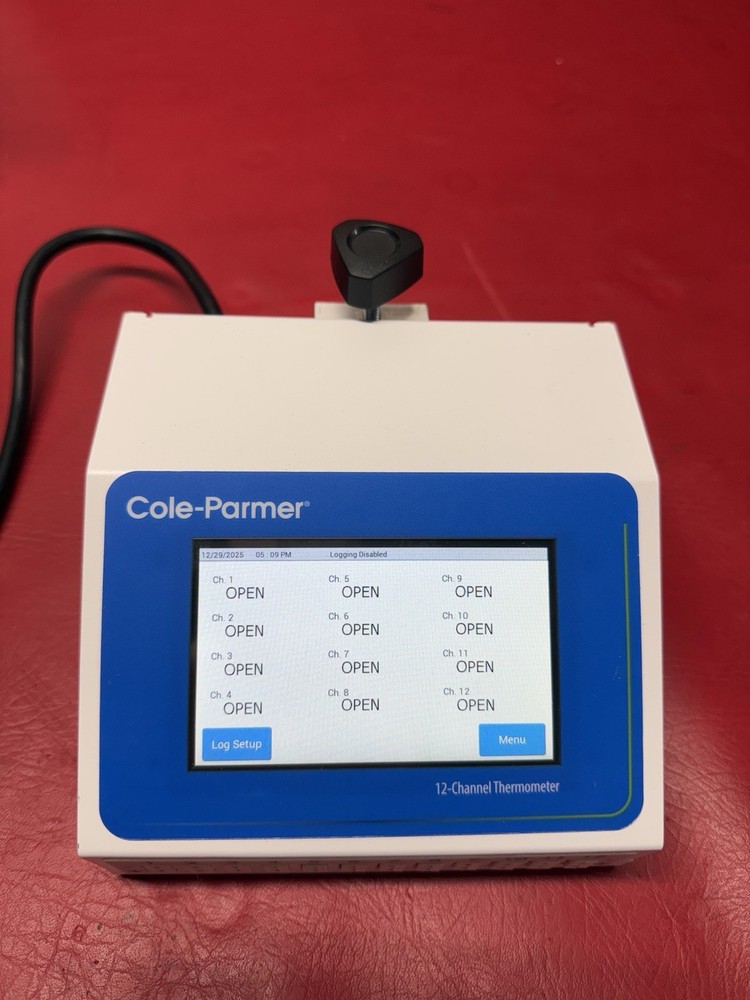 Cole Parmer Touchscreen 12 Channel Scanning Data Logging Benchtop Thermometer