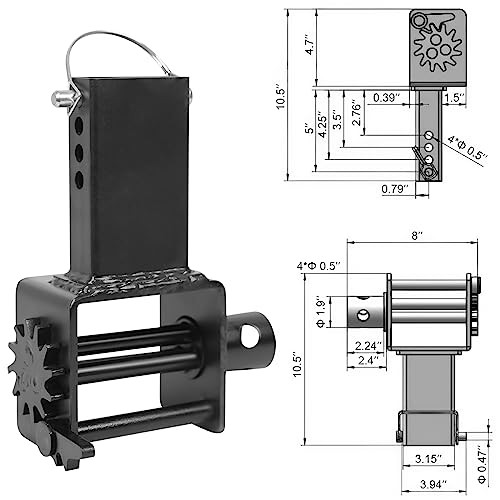 Trailer Stake Pocket Winch - Heavy Duty Flatbed Trailer Tool with Standard