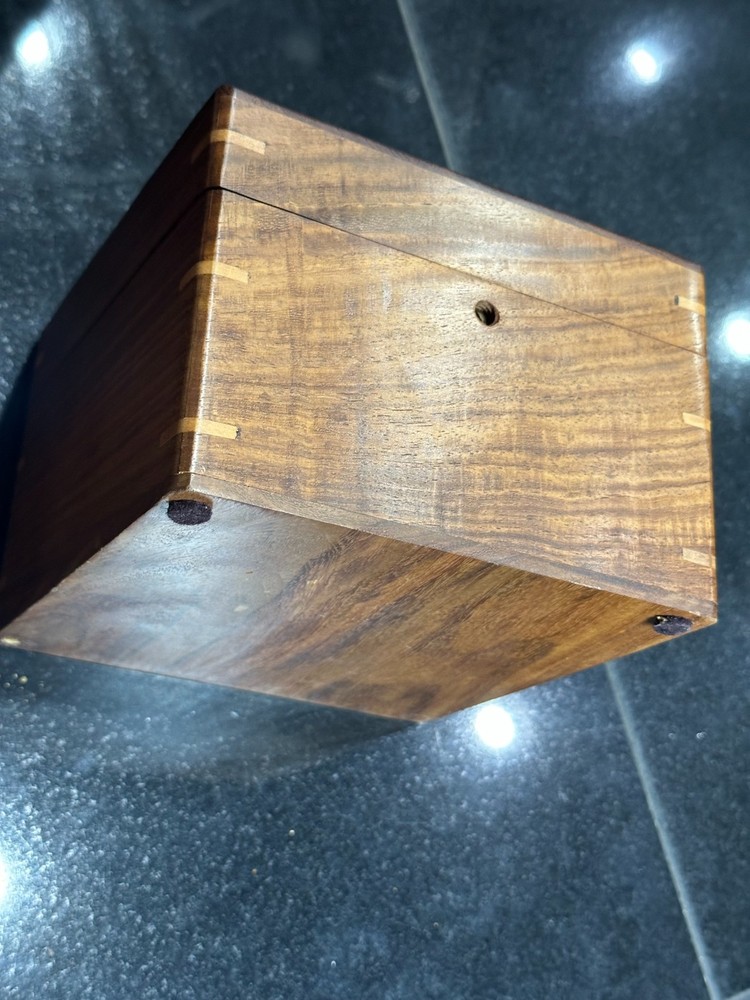 Stanley London Brass Compass Wood Box
